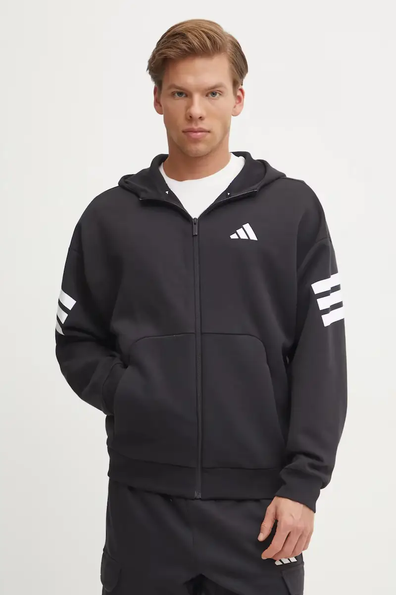 felpa Future Icons uomo colore nero con cappuccio JD4827