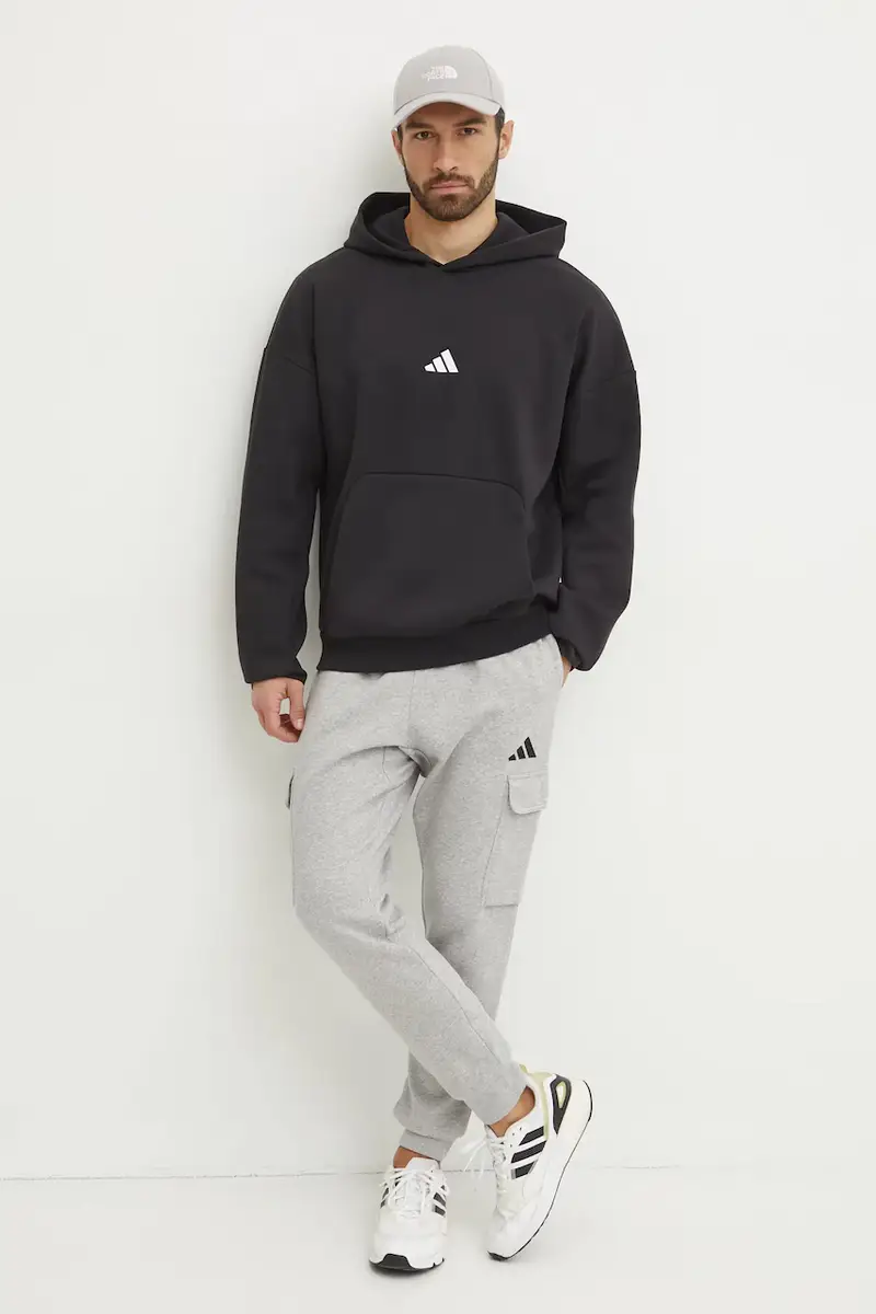 felpa Future Icons uomo colore nero con cappuccio JD4954 miniatura 2