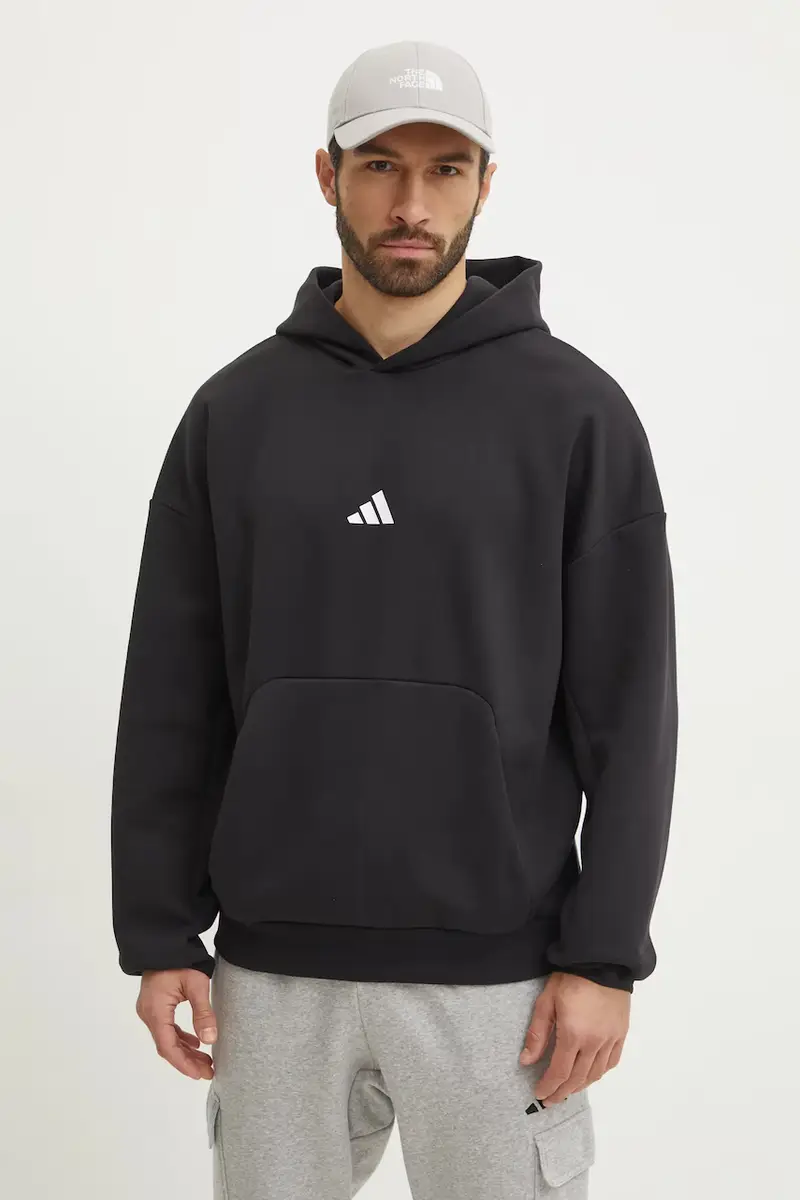 felpa Future Icons uomo colore nero con cappuccio JD4954