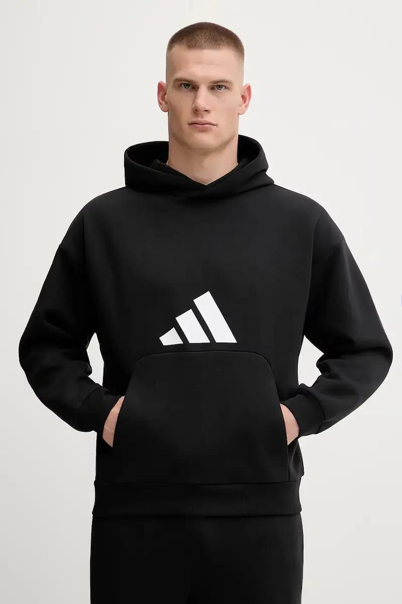 felpa Future Icons uomo colore nero con cappuccio JI8769