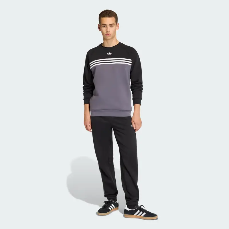 FELPA GIROCOLLO A RIGHE SUL PETTO Aurora Onix miniatura 3