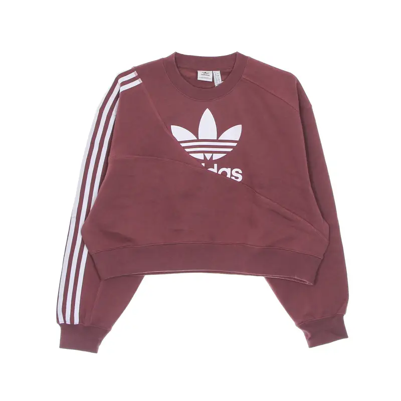 Felpa Girocollo Corta Donna Sweatshirt Maroon