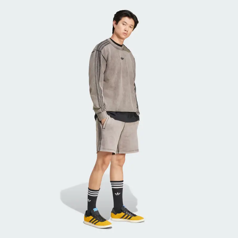 Felpa girocollo lavata retro Premium Essentials Black miniatura 3