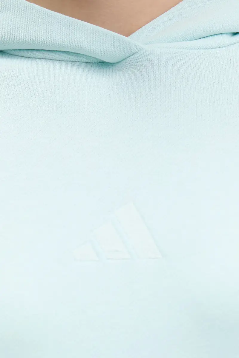 felpa in cotone All Szn French Terry donna colore turchese con cappuccio JV7347 miniatura 5