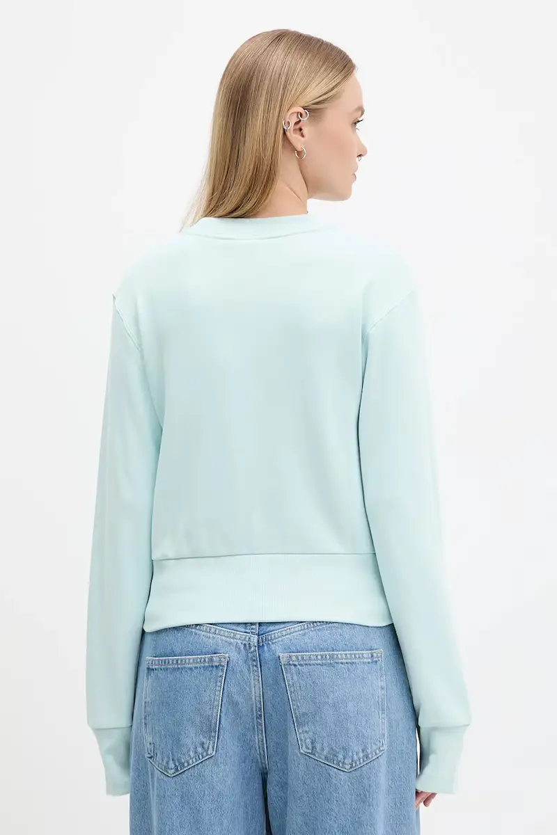 felpa in cotone All Szn French Terry donna colore turchese JV9820 miniatura 3