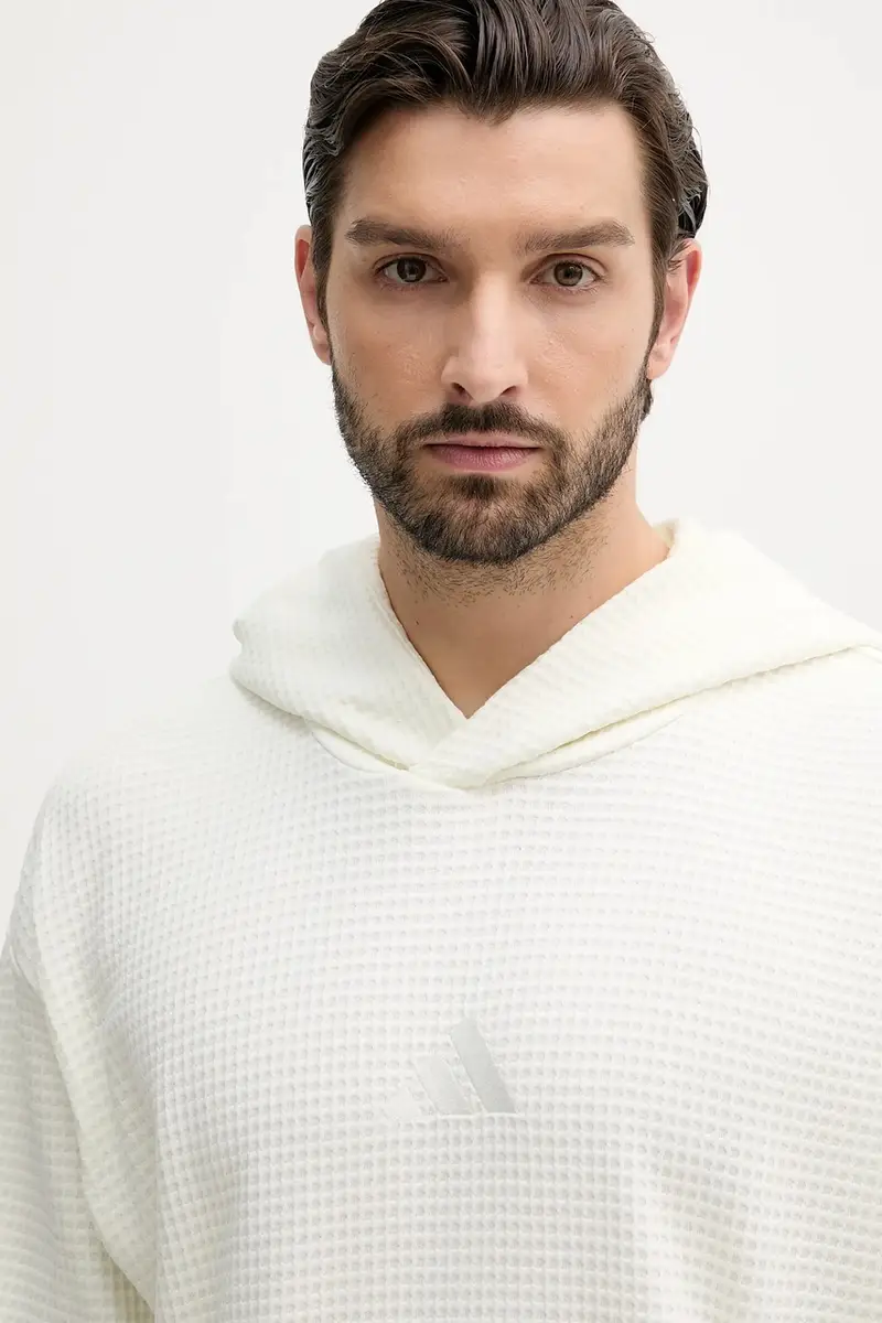 felpa in cotone All SZN uomo colore beige con cappuccio JL6558 miniatura 4