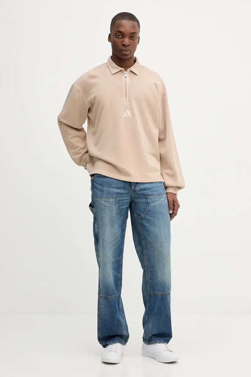 felpa in cotone ALL SZN uomo colore beige JY1724 miniatura 2