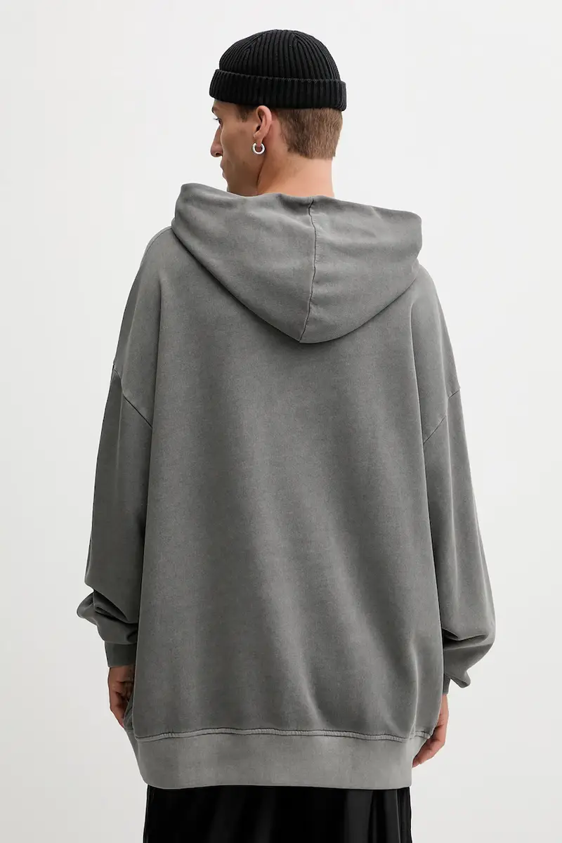 felpa in cotone ALL SZN uomo colore grigio con cappuccio JN0617 miniatura 3