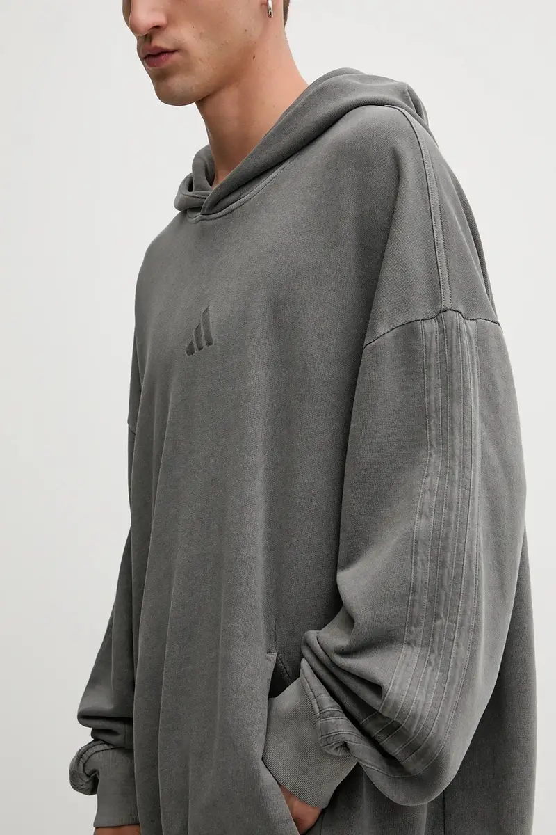 felpa in cotone ALL SZN uomo colore grigio con cappuccio JN0617 miniatura 5