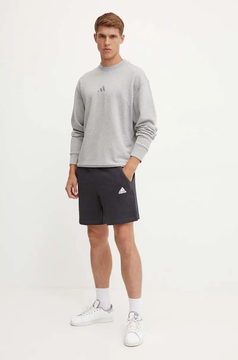 felpa in cotone All SZN uomo colore grigio IY4151 miniatura 2