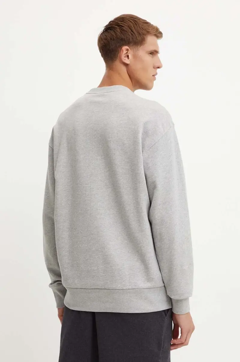 felpa in cotone All SZN uomo colore grigio IY4151 miniatura 3