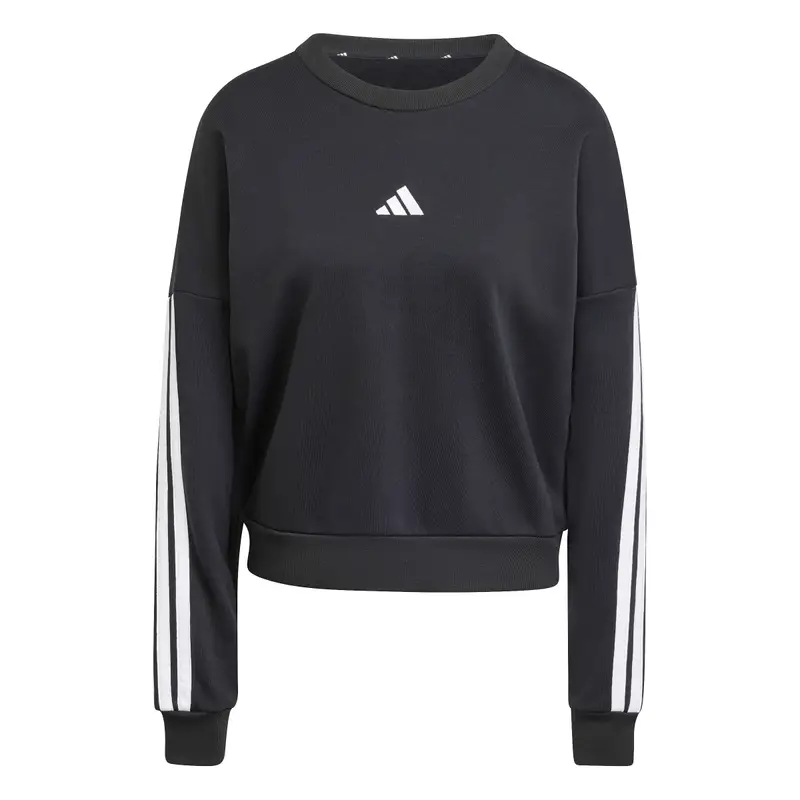 Felpa in cotone francese donna adidas Essentials 3-Stripes Noir