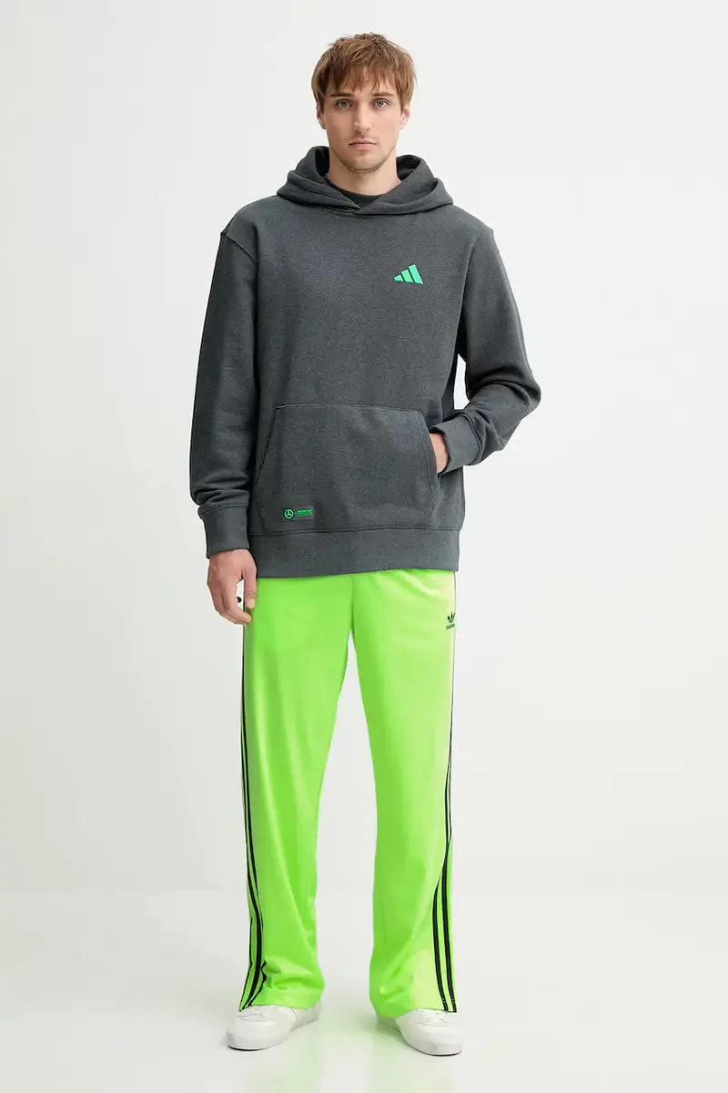 felpa in cotone x Mercedes uomo colore grigio con cappuccio JX8778 miniatura 2