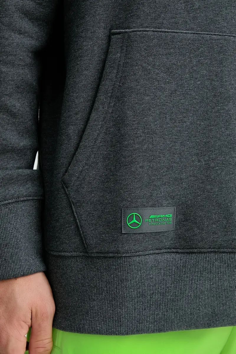 felpa in cotone x Mercedes uomo colore grigio con cappuccio JX8778 miniatura 5