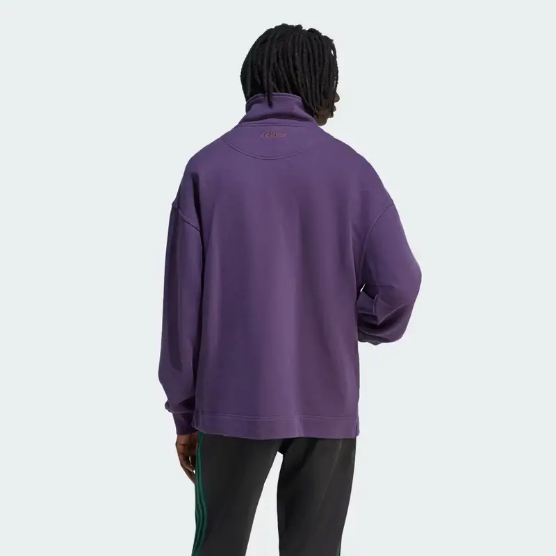 Felpa in pile con grafica e mezza zip ALTERNATIVE SPORT anni ' 90 Aurora Plum miniatura 2