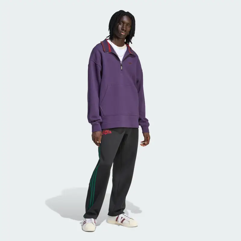 Felpa in pile con grafica e mezza zip ALTERNATIVE SPORT anni ' 90 Aurora Plum miniatura 3