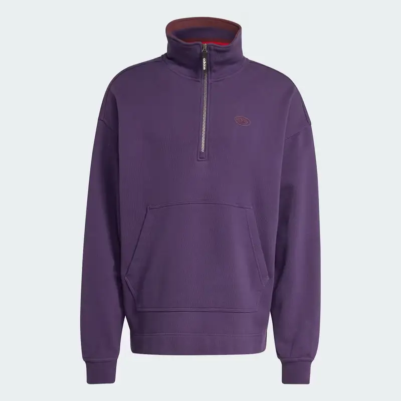 Felpa in pile con grafica e mezza zip ALTERNATIVE SPORT anni ' 90 Aurora Plum miniatura 4