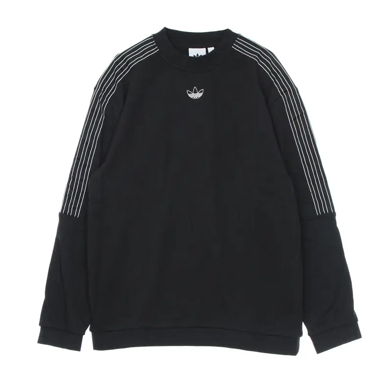 Felpa Leggera Girocollo Uomo Sport Sweat Crew Black