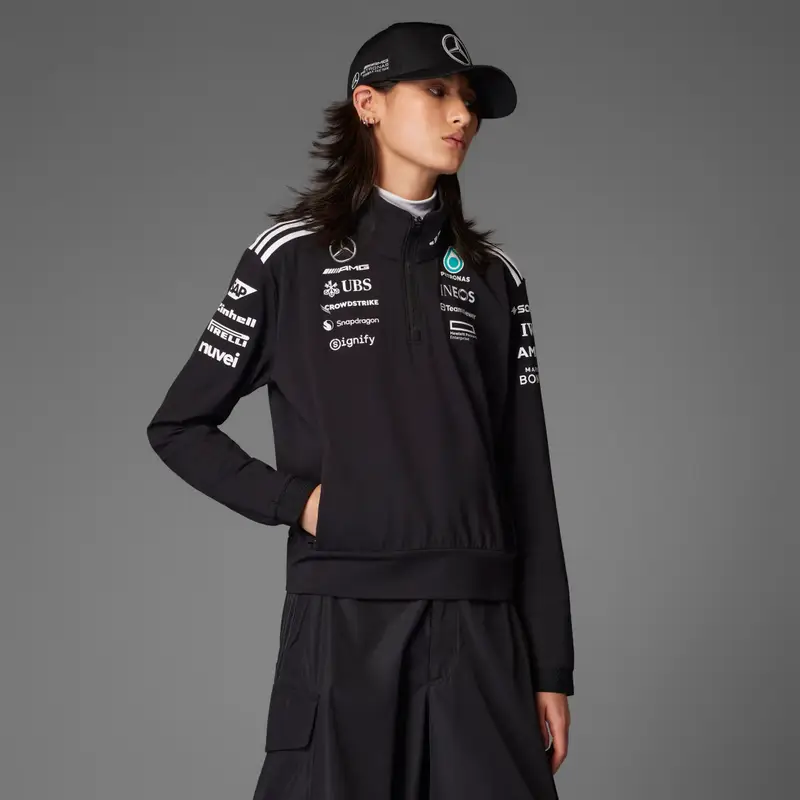 FELPA MERCEDES - AMG PETRONAS FORMULA ONE TEAM QUARTER ZIP Black
