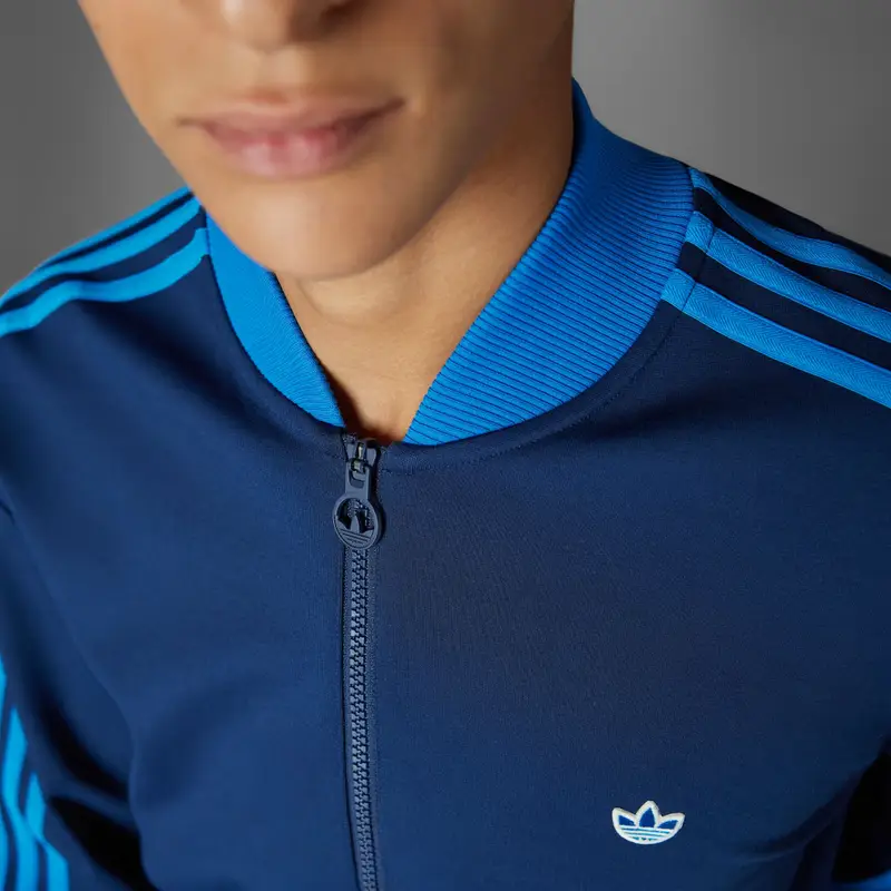 Felpa Originals 3-Stripes 1/4 Zip Night Indigo miniatura 4