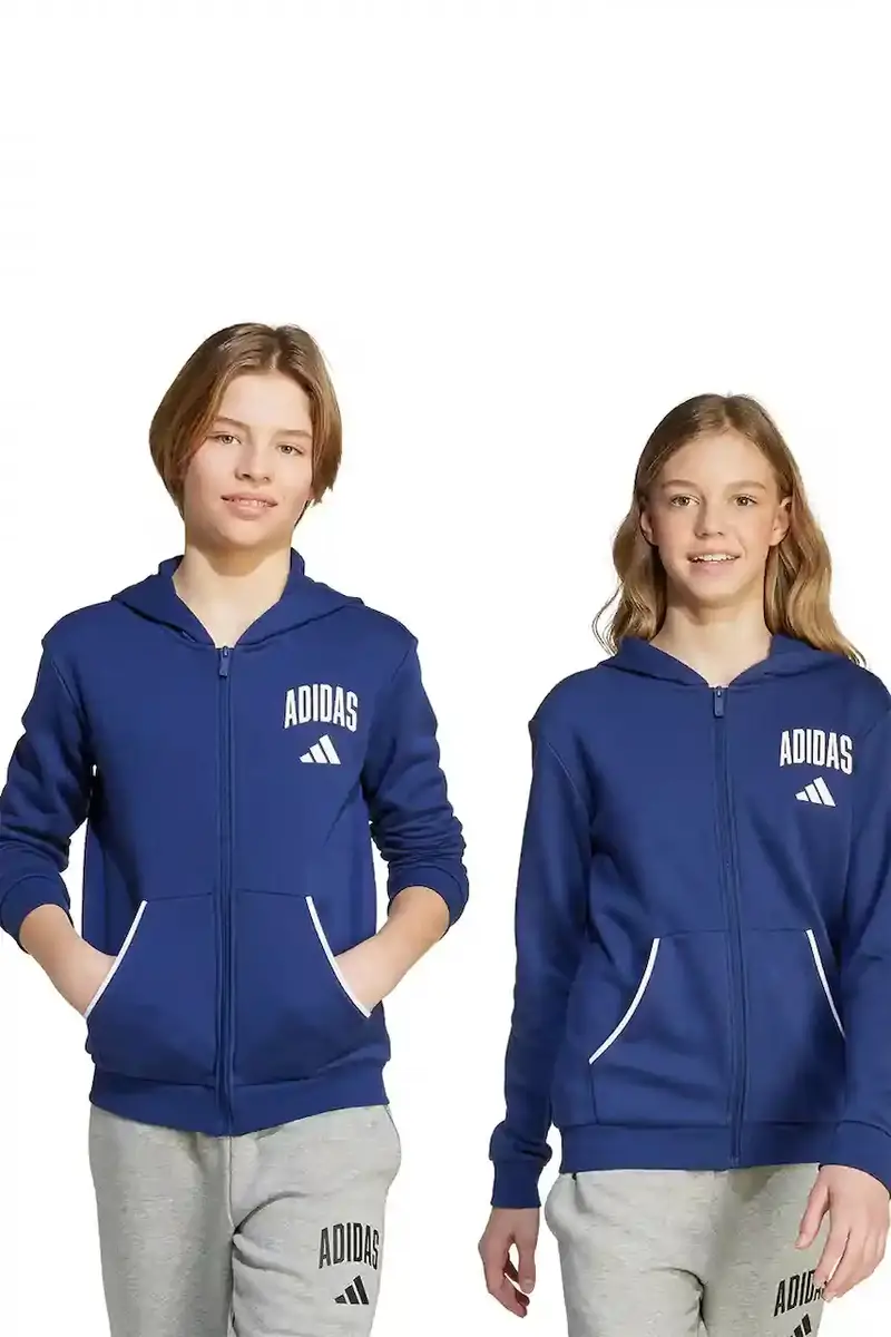 felpa per bambini colore blu navy con cappuccio JW2390