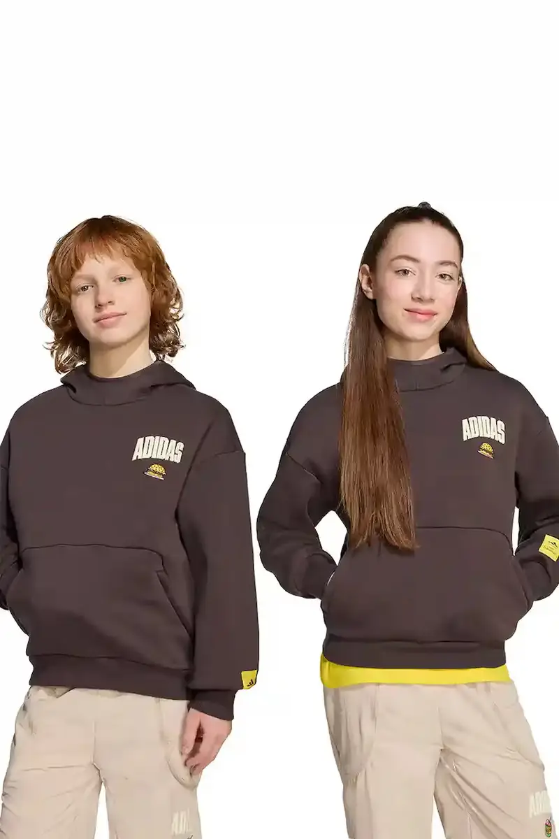 felpa per bambini colore marrone con cappuccio JL9181