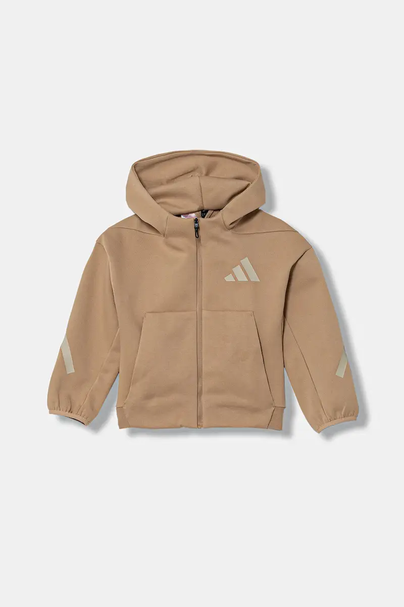 felpa per bambini colore marrone con cappuccio JW4004 miniatura 2