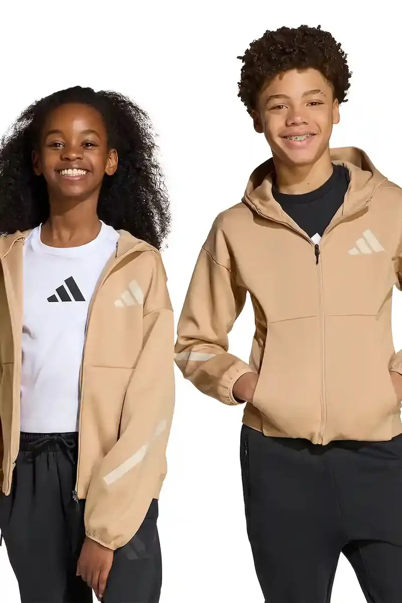 felpa per bambini colore marrone con cappuccio JW4004