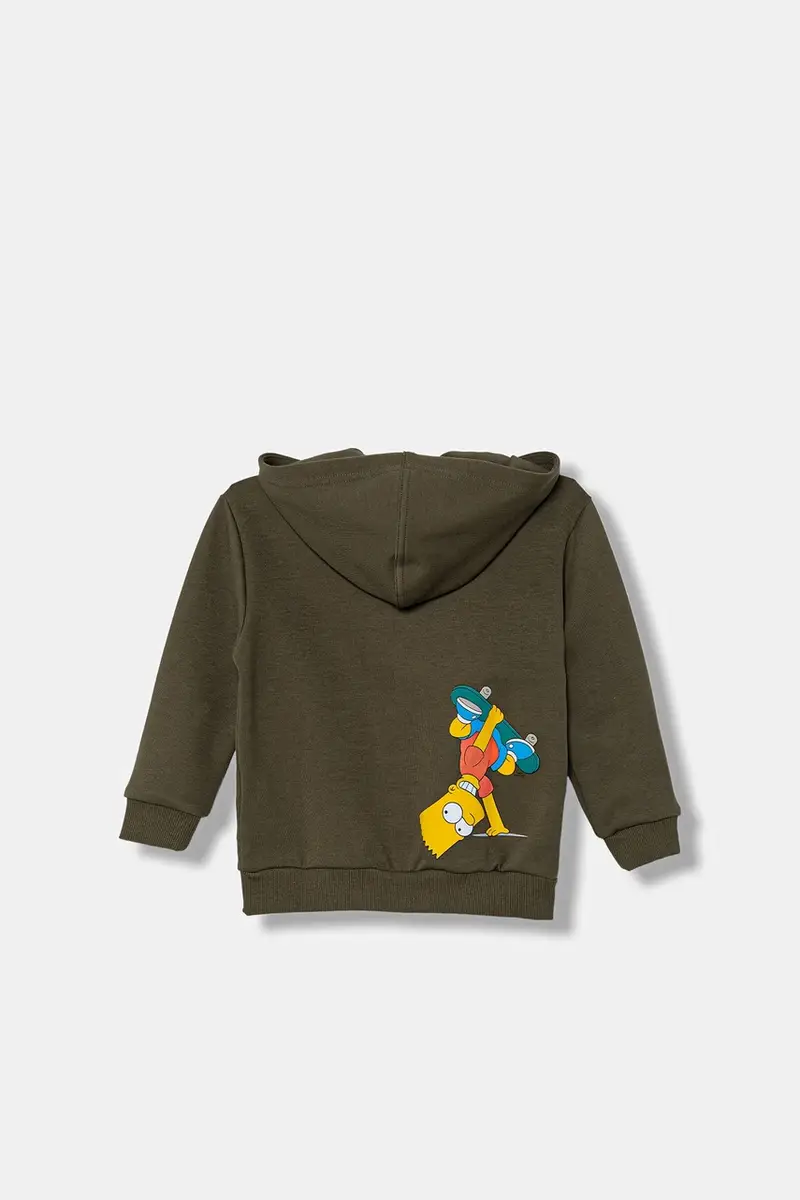 felpa per bambini colore verde con cappuccio JL9198 miniatura 3