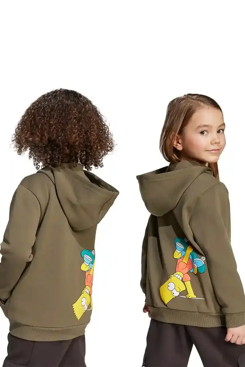 felpa per bambini colore verde con cappuccio JL9198 miniatura 5