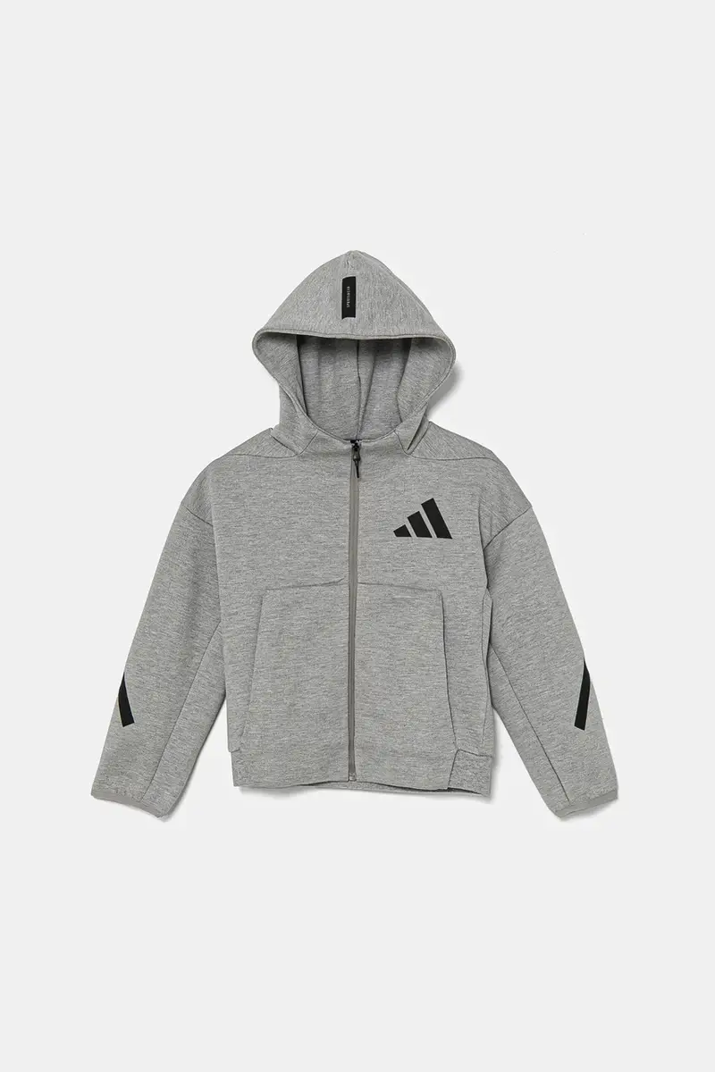 felpa per bambini J Z.N.E.FZ colore grigio con cappuccio JI7548 miniatura 2