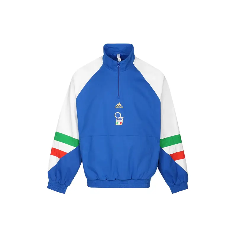 Felpa Pullover Casual Adidas con Collo Alto Uomo Top Blu Reale HT2188 XXL