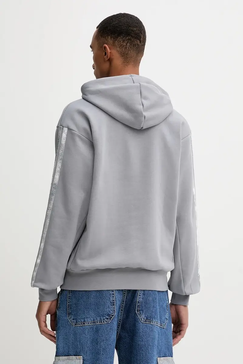 felpa Seasonal AOP uomo colore grigio con cappuccio JM1725 miniatura 3