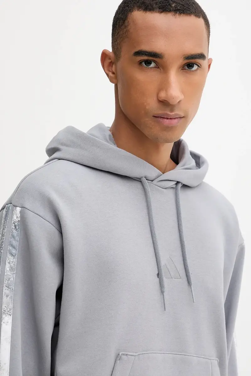 felpa Seasonal AOP uomo colore grigio con cappuccio JM1725 miniatura 4