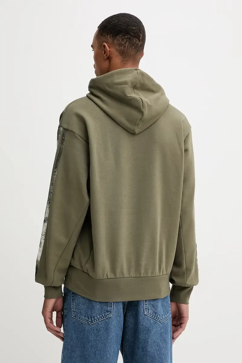 felpa Seasonal AOP uomo colore verde con cappuccio JM1723 miniatura 3