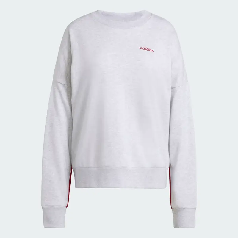 Felpa Seasonal Essentials Colorpop con grafica ricamata Light Grey Heather miniatura 4