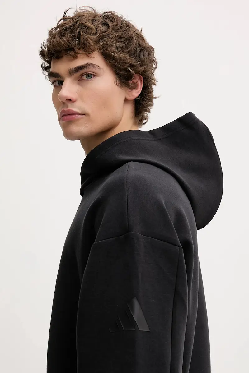 felpa Soft Lux uomo colore nero con cappuccio KB8085 miniatura 4