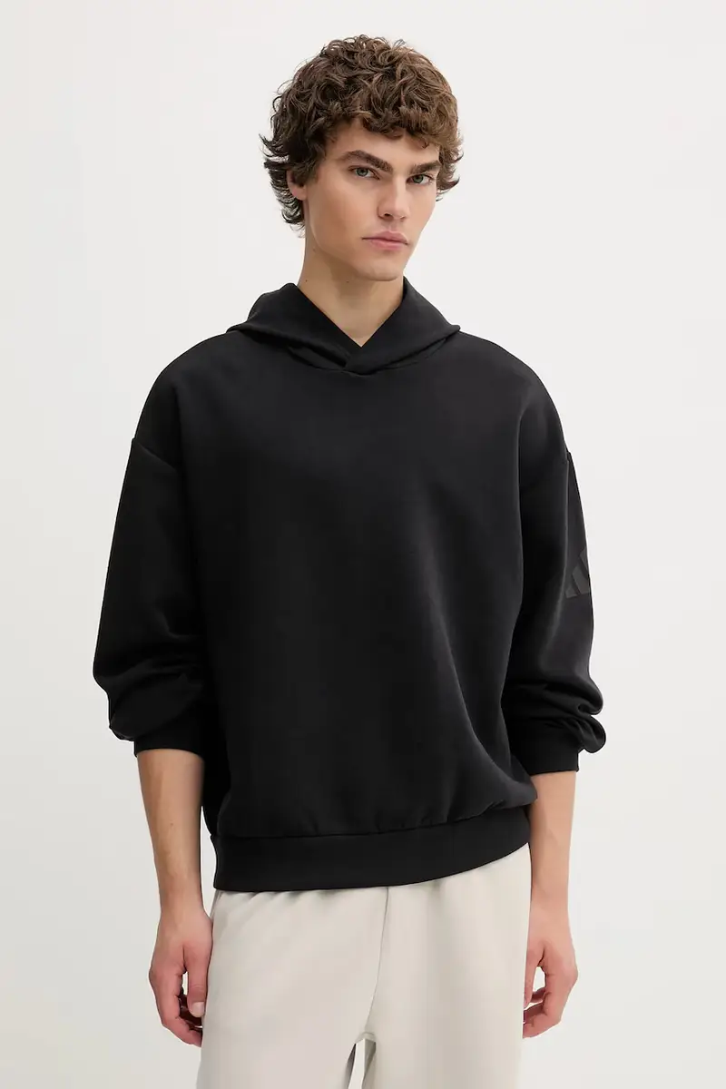 felpa Soft Lux uomo colore nero con cappuccio KB8085