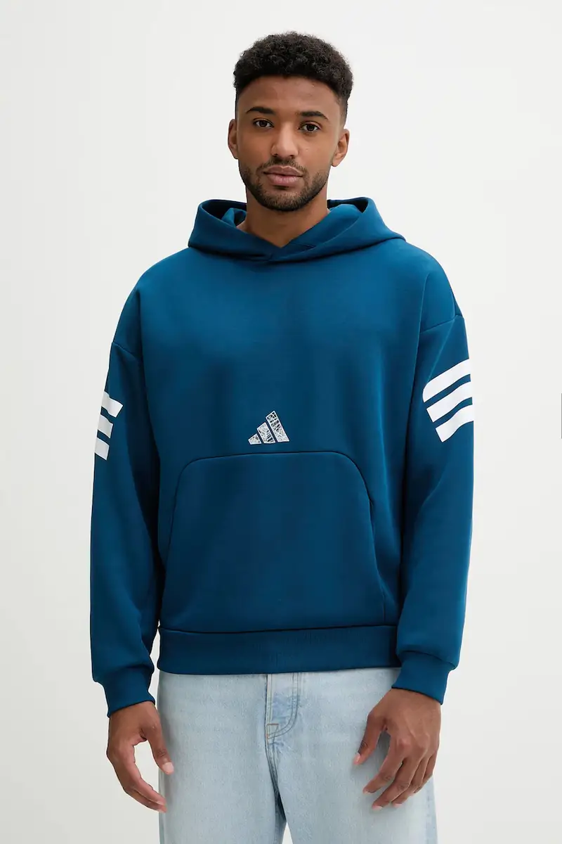 felpa Spiderman Hoo uomo colore blu con cappuccio JL7975