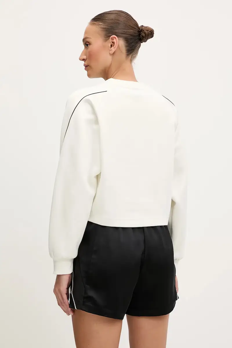 felpa Stadium donna colore beige con applicazione JW0506 miniatura 3