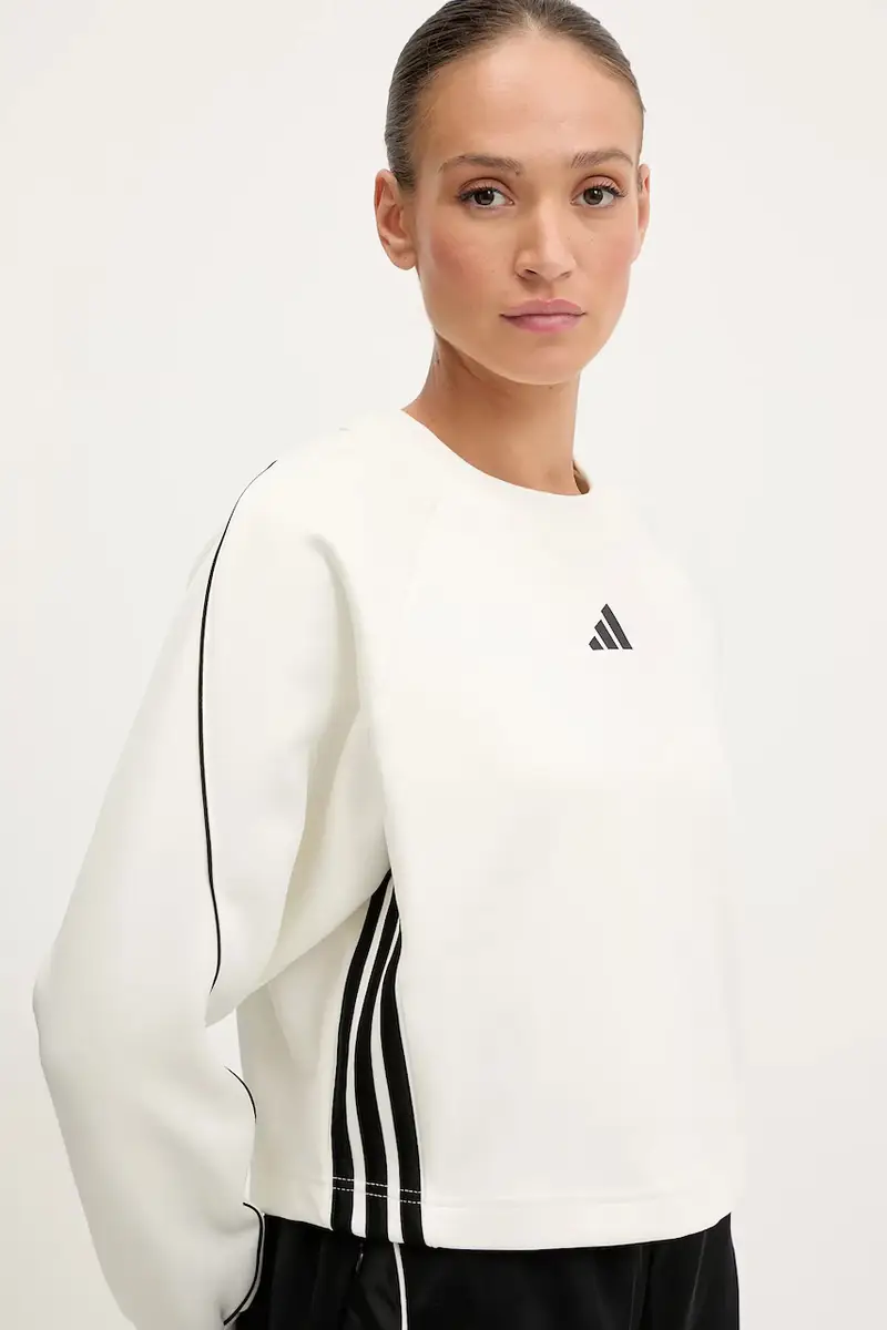 felpa Stadium donna colore beige con applicazione JW0506 miniatura 4