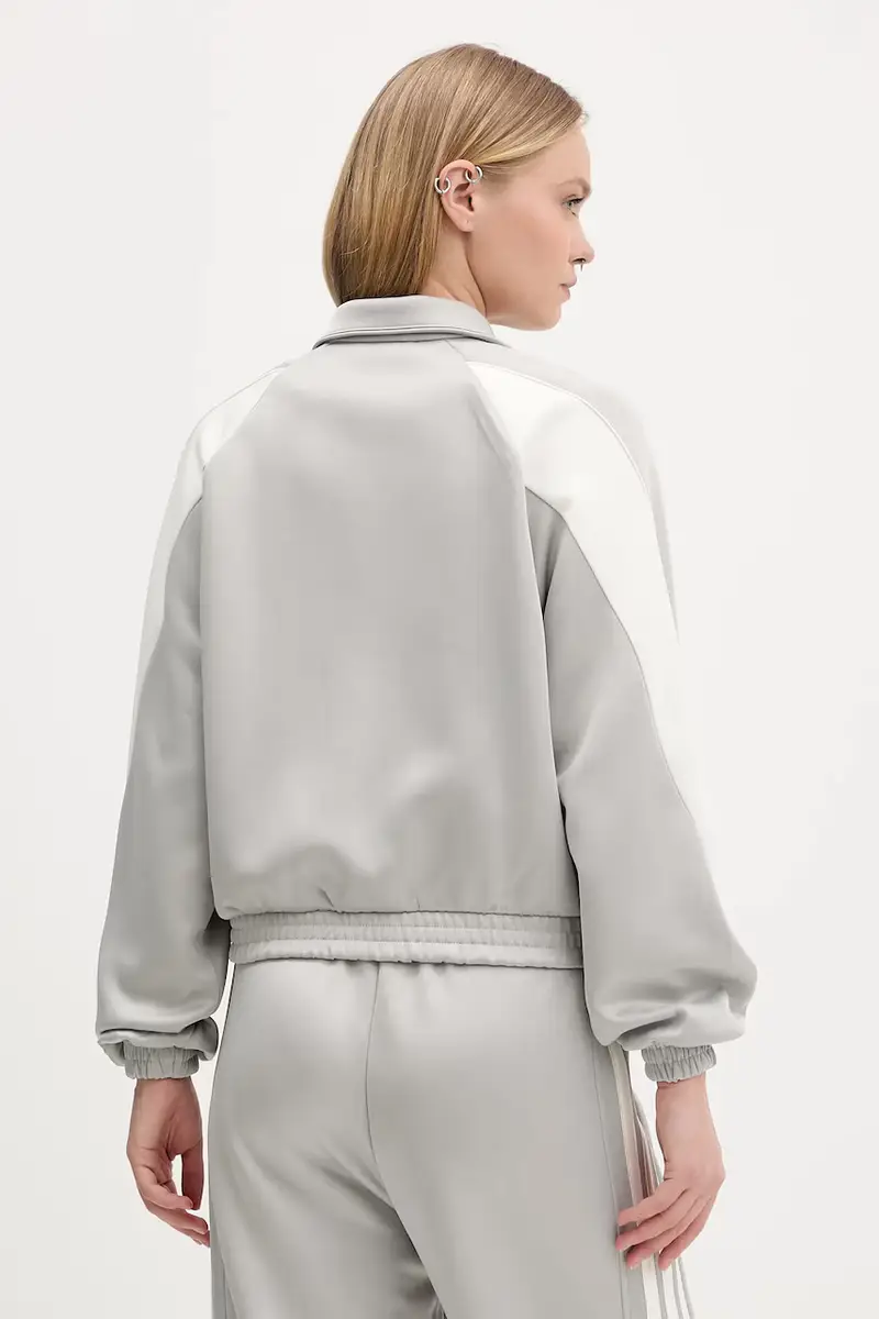 felpa Stadium donna colore grigio con applicazione KA6251 miniatura 3