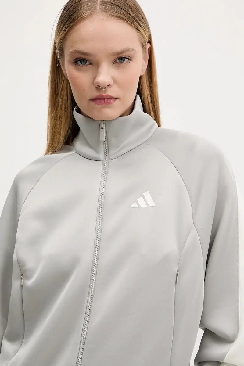 felpa Stadium donna colore grigio con applicazione KA6251 miniatura 4