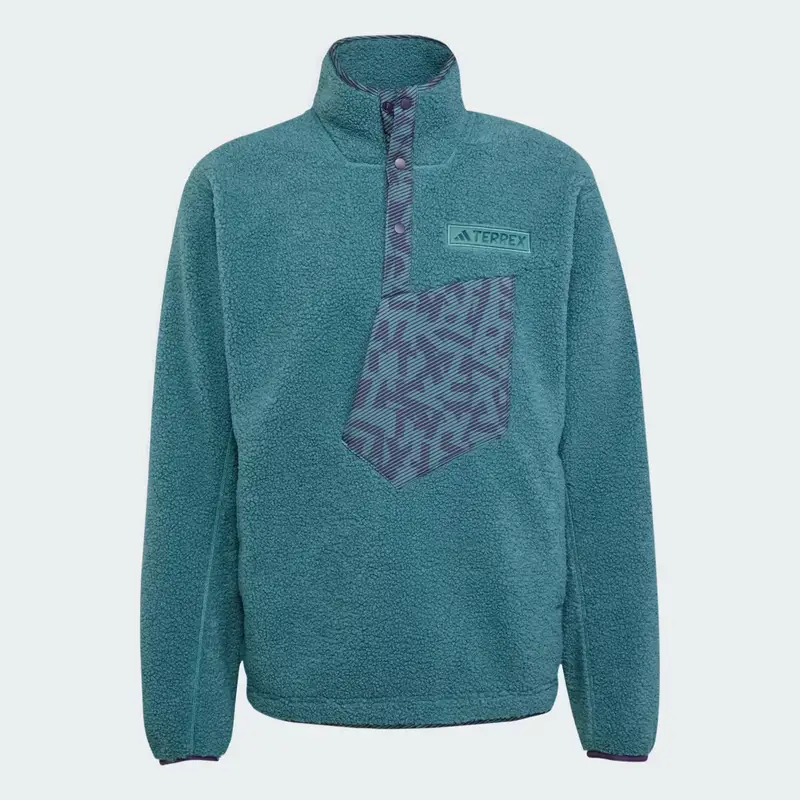 Felpa Terrex Xploric High Pile Fleece Pullover Preloved Teal miniatura 4