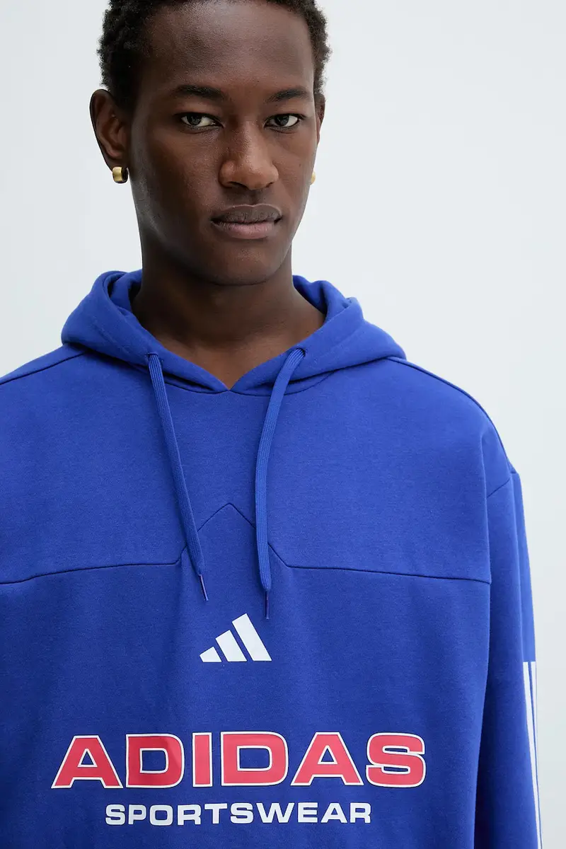 felpa Tiro uomo colore blu con cappuccio KB5573 miniatura 4