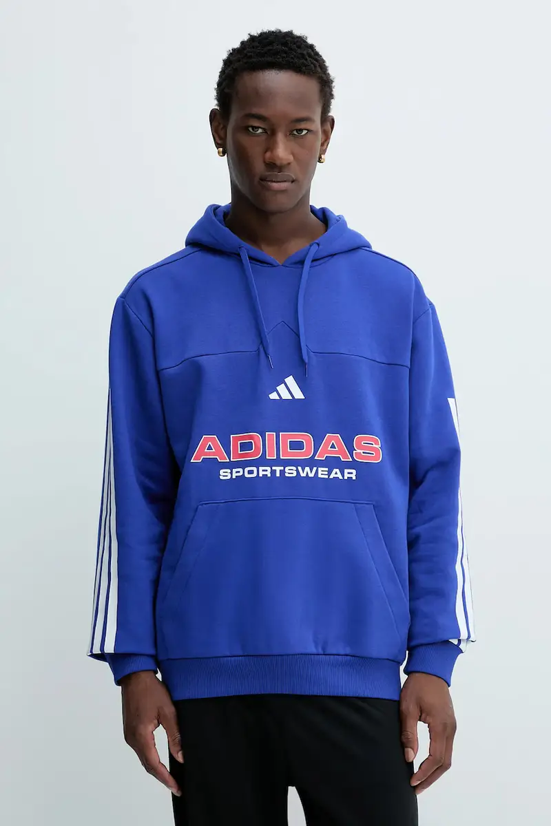 felpa Tiro uomo colore blu con cappuccio KB5573