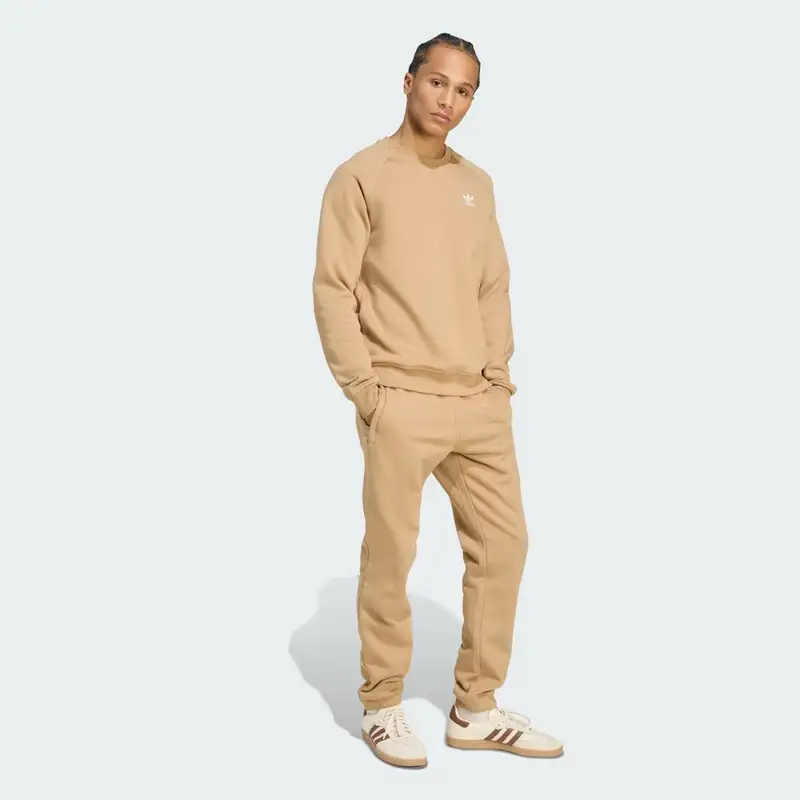 Felpa Trefoil Essentials Crew Beige miniatura 3