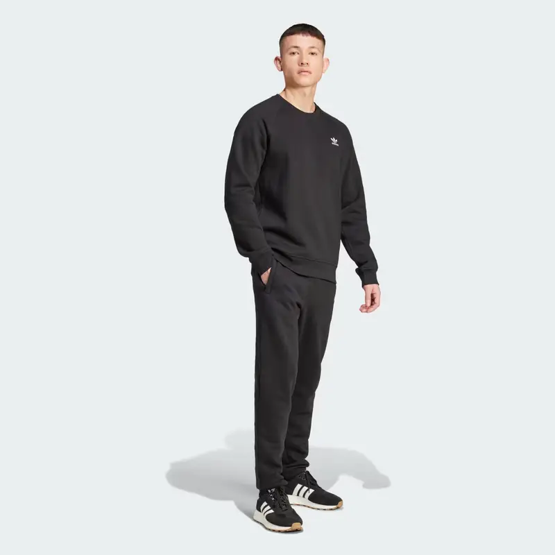 Felpa Trefoil Essentials Crew Black miniatura 3