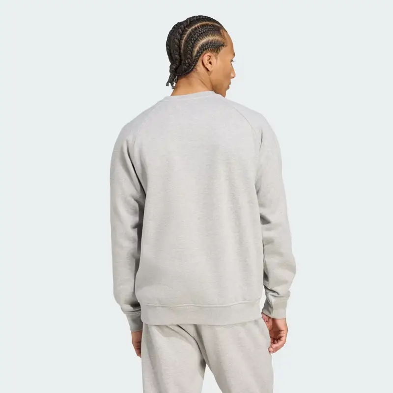 Felpa Trefoil Essentials Crew Medium Grey Heather miniatura 2