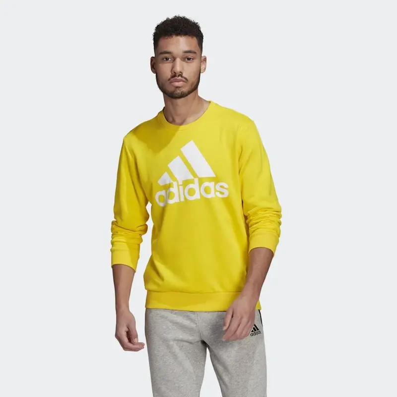 Felpa uomo adidas essentials big logo - gm | Adidas Giallo